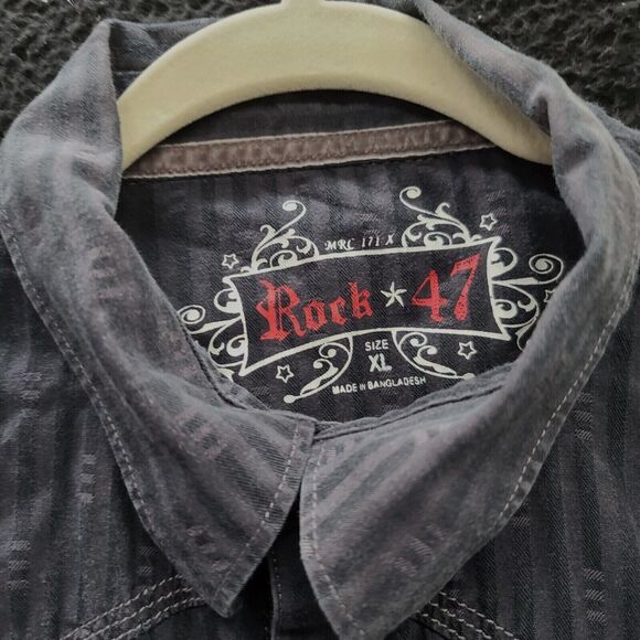 Wrangler Rock 47 Mens Button Up Shirt Multicolor Size XL 100% Cotton Pockets - Picture 8 of 14